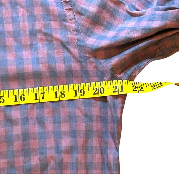 Faherty  The Movement Casual Button Down Shirt Size M Plaid Red Pink Gingham - Picture 10 of 10